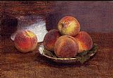 Bowl Canvas Paintings - Bowl of Peaches